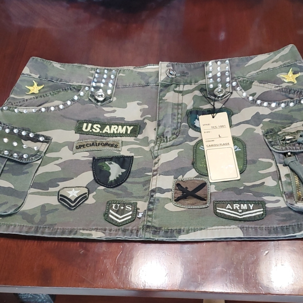 RARE CAMOUFLAGE ARMYI MINI SKIRT